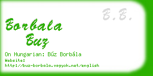 borbala buz business card