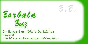 borbala buz business card